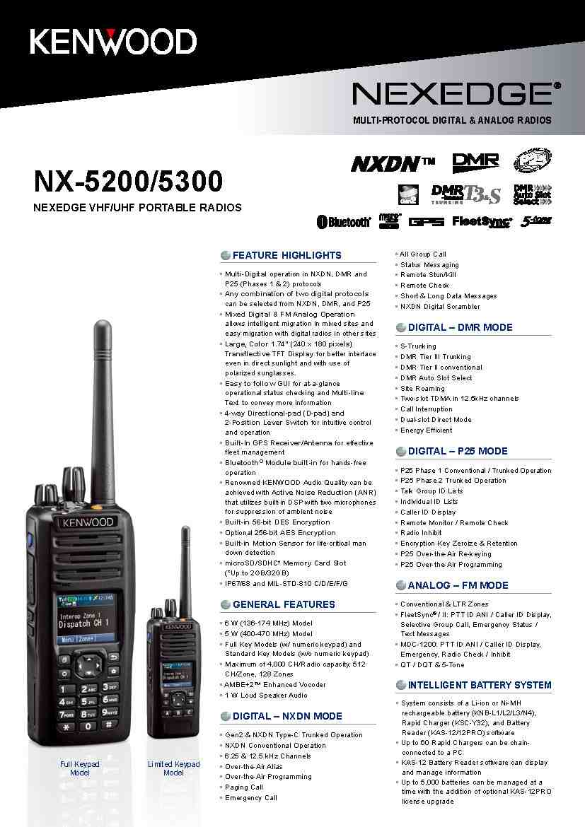NX-5200/5300/5400 SpecSheet