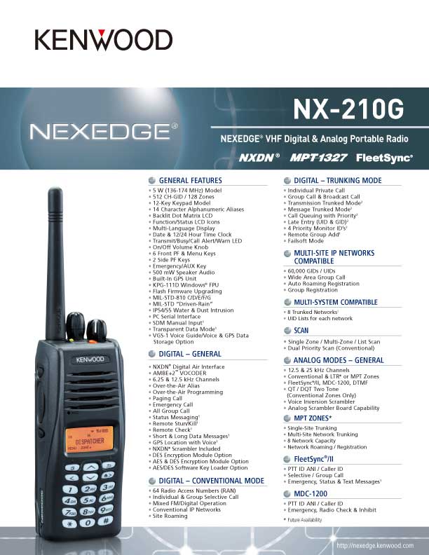 NX-210(G) SpecSheet
