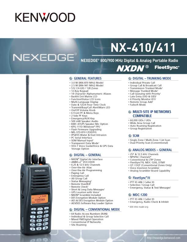 NX-410/411SpecSheet