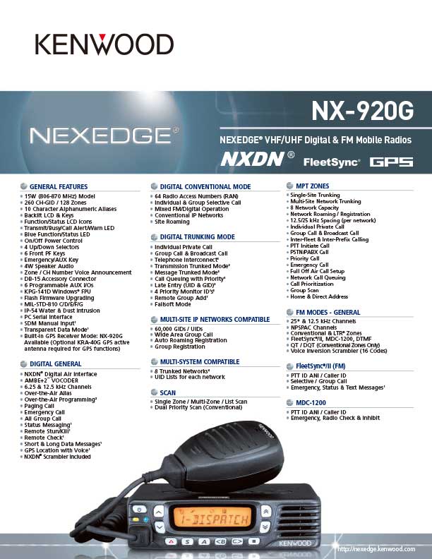 NX-920(G) SpecSheet (1)