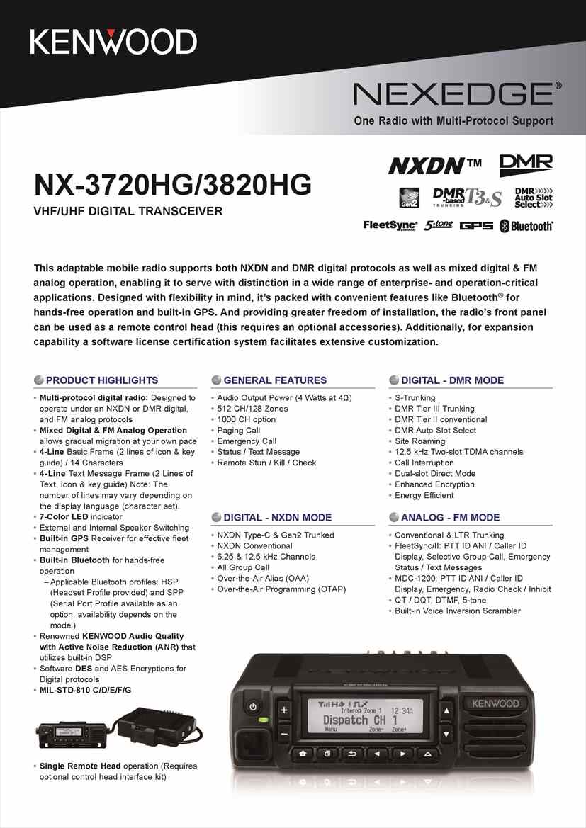 NX-3920G/3921G SpecSheet