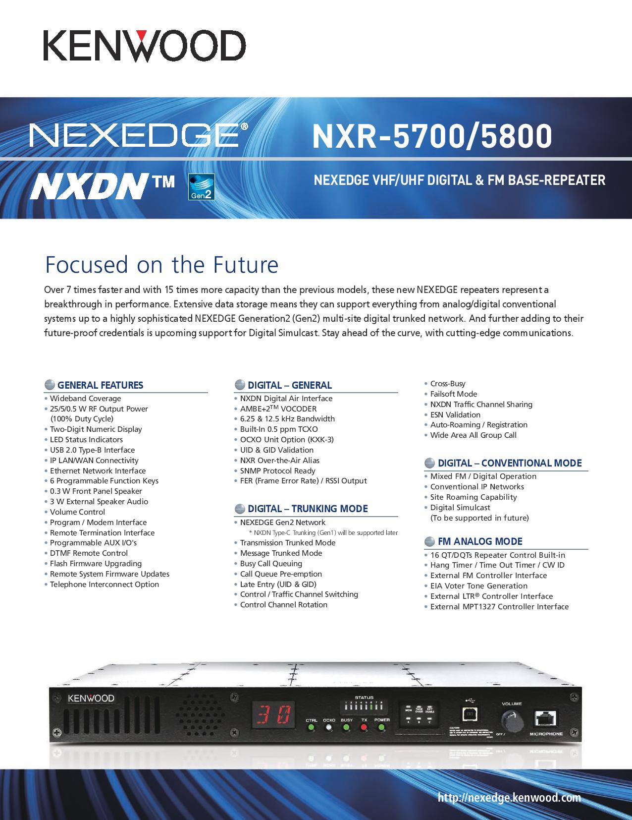 NXR-5700/5800 Specsheet