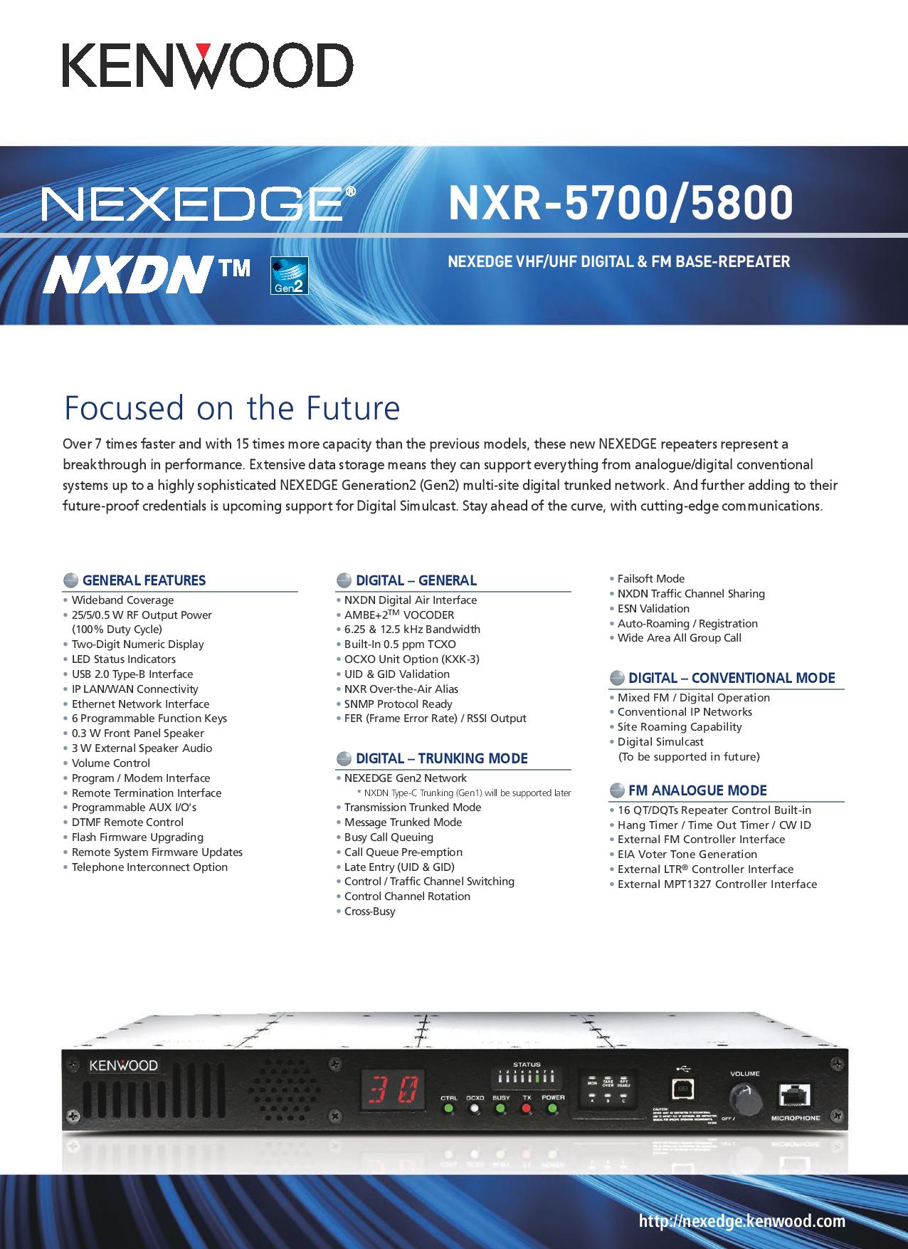 NXR-5900/5901 SpecSheet