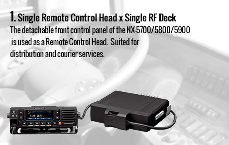 1. Single Remote Control Head x Single RF Deck